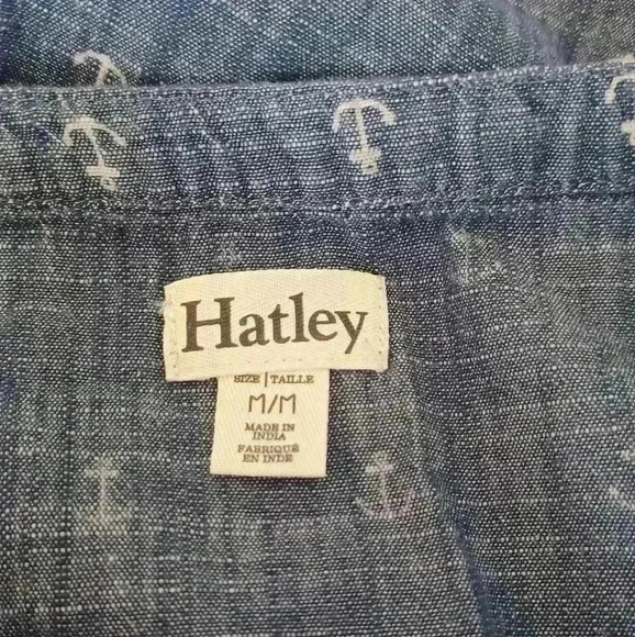 Hatley Women's Medium 100% Cotton Anchor All-over Print  Tab Sleeves Tunic - Picture 5 of 7